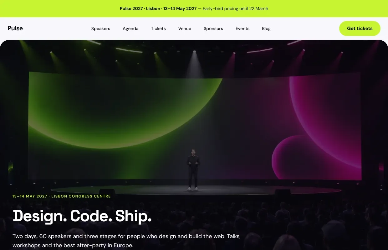 Pulse demo home page